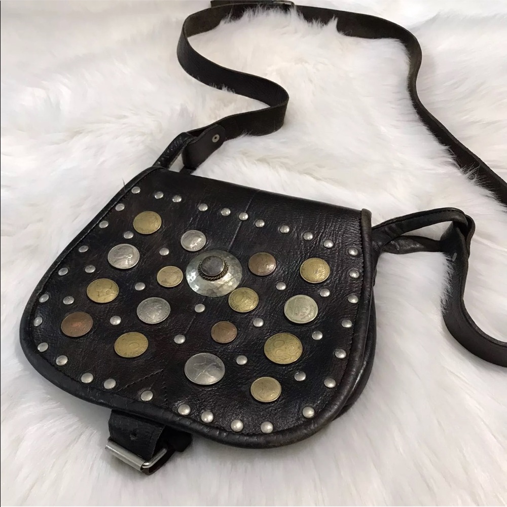 VTG Bohemian Gypsy 
 Distressed Leather Bag